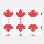 Canadian Maple Red Leaf Wrapping Paper Sheets (Voorkant)