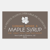 Canadian Maple Syrup Editable Food Label (Voorkant)