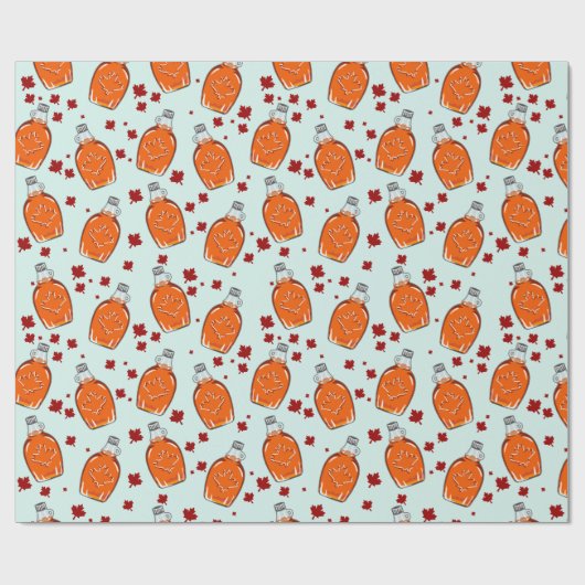 Canadian Maple Syrup Pattern Cadeaupapier (Vlak)