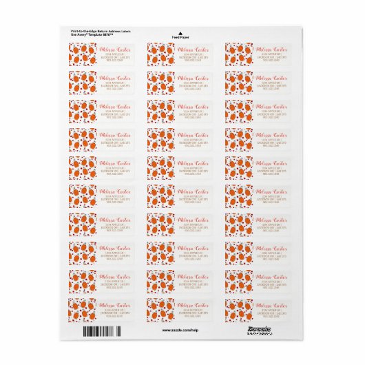Canadian Maple Syrup Pattern Etiket (Full Sheet)