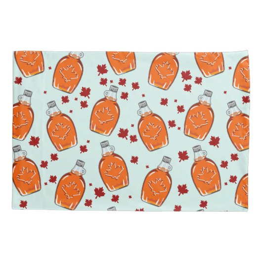 Canadian Maple Syrup Pattern Kussensloop (Achterkant)