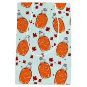 Canadian Maple Syrup Pattern Medium Cadeauzakje (Achterkant)