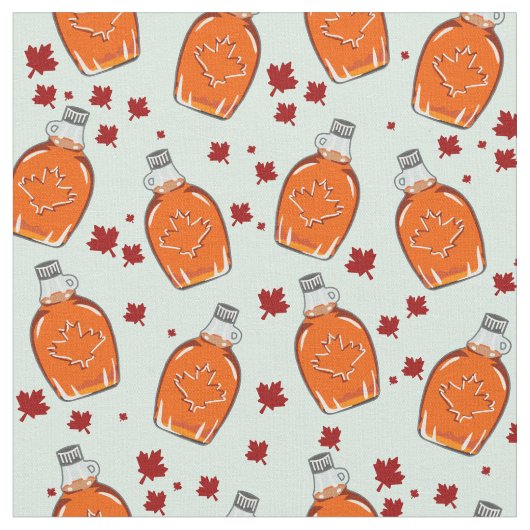 Canadian Maple Syrup Pattern Stof (Close Up)