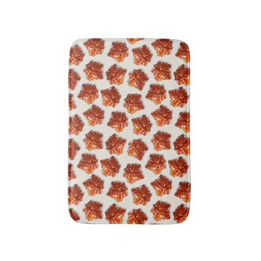 Canadian Maple Syrup Snoep Pattern Badmat (Voorkant Verticaal)