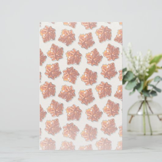 Canadian Maple Syrup Snoep Pattern Briefpapier (Staand voorkant)