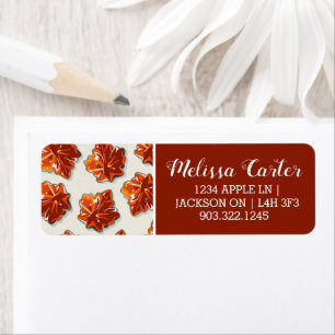 Canadian Maple Syrup Snoep Pattern Etiket