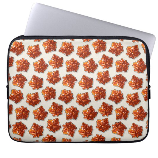 Canadian Maple Syrup Snoep Pattern Laptop Sleeve (Voorkant)