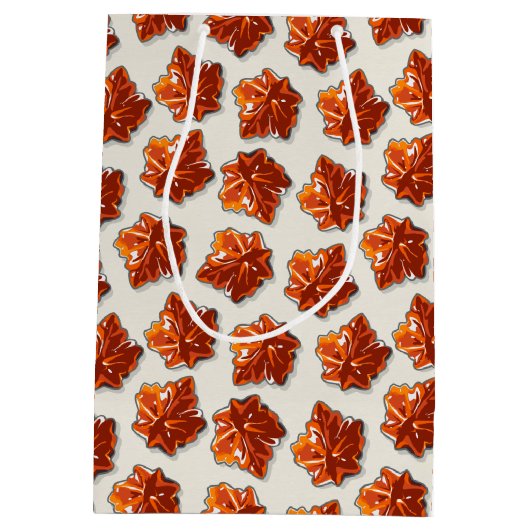 Canadian Maple Syrup Snoep Pattern Medium Cadeauzakje (Achterkant)