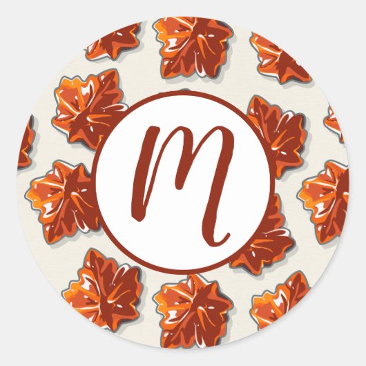 Canadian Maple Syrup Snoep Pattern Ronde Sticker (Voorkant)