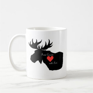 Canadian Moose uit Canada met Love Custom name Koffiemok