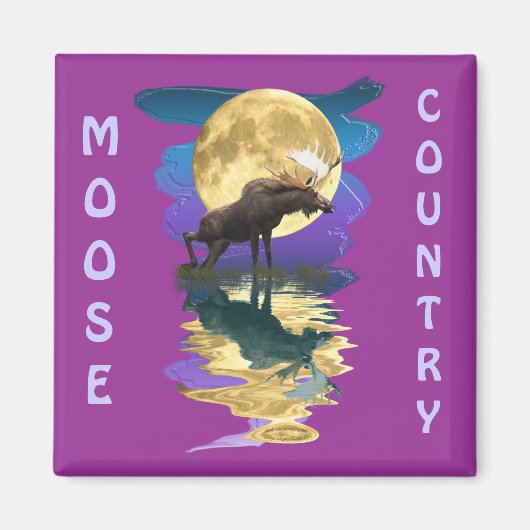 Canadian Moose Wildlife Art Magneet (Voorkant)