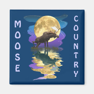 Canadian Moose Wildlife Art Magneet