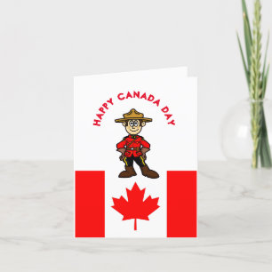 Canadian Mountie Funny Canada Day Kaart