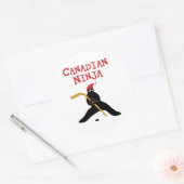 Canadian Ninja Ronde Sticker (Envelop)