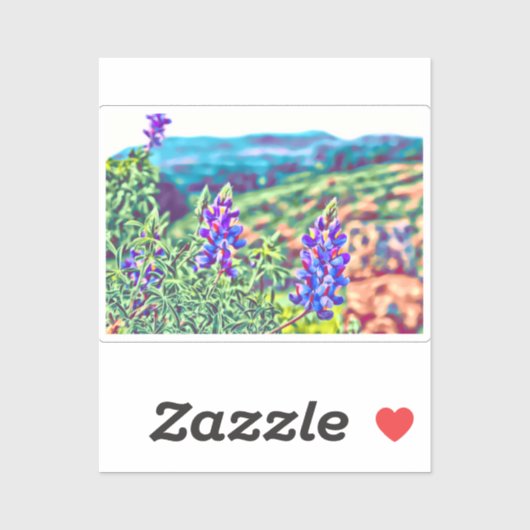 Canadian Purple Flowers Vinyl Sticker (Vel)