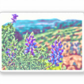 Canadian Purple Flowers Vinyl Sticker (Voorkant)