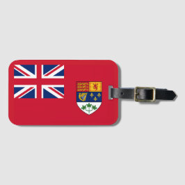 Canadian Red Ensign with Green Leaves Coat of Arms Bagagelabel
