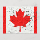 Canadian Red Maple Leaf CANADA Peeling Paint Print Flyer (Voorkant)