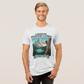 Canadian Rockies Climber Explore Mountain Adventur Tri-Blend Shirt (Voorkant volledig)