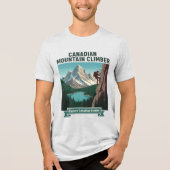 Canadian Rockies Climber Explore Mountain Adventur Tri-Blend Shirt (Voorkant)