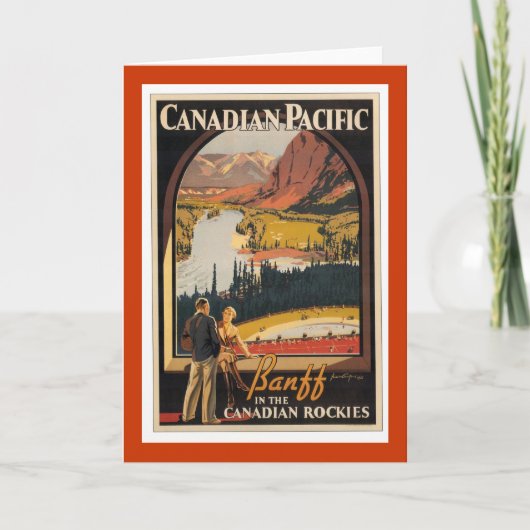 Canadian Rockies Travel Poster Verticale Kaart (Voorkant)