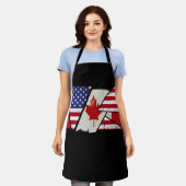 Canadian Roots Half American Flag Canada Schort (Gedragen)