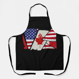 Canadian Roots Half American Flag Canada Schort