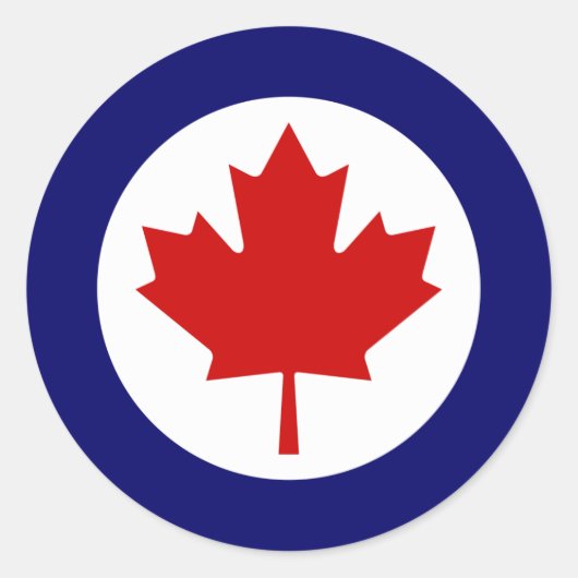 Canadian Roundel Ronde Sticker (Voorkant)