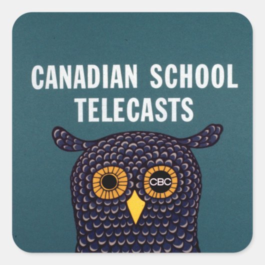 Canadian School Telecasts Vierkante Sticker (Voorkant)