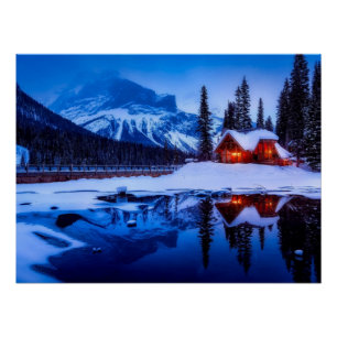 Canadian Sunset, landschapsfoto bij de schemering, Perfect Poster