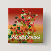 Canadian Sunset Vierkante Button 5,1 Cm (Voorkant)