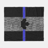 Canadian Thin Blue Line Flag Fleece Deken (Voorkant (Horizontaal))