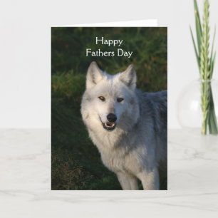 Canadian Timber Wolf Fathers Day Kaart