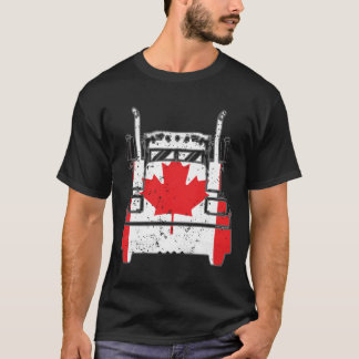 Canadian Trucker Canada Flag Truckers T-shirt