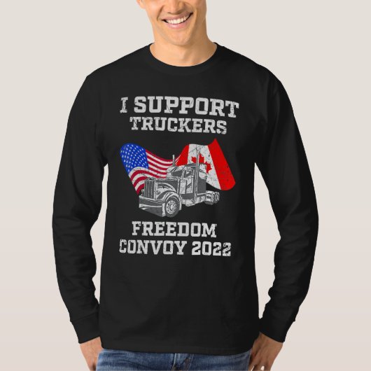 Canadian Trucker Support Canada T-shirt (Voorkant)