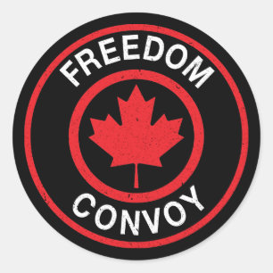 Canadian Truckers Rule -freedom roept Canada 2022  Ronde Sticker