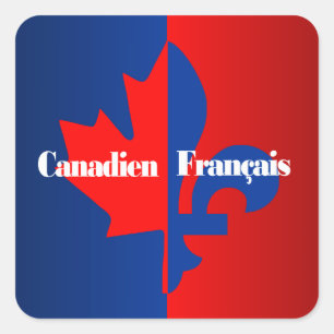 Canadien Francais Vierkante Sticker