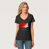 Canadien, hein T-shirt de feuille d'érable (Devant entier)