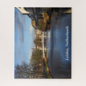 Canal à Leiden, Pays-Bas, Jigsaw Puzzle (Vertical)