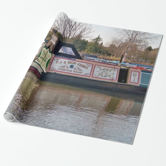 CANAL BOATS CADEAUPAPIER (Uitgerold)