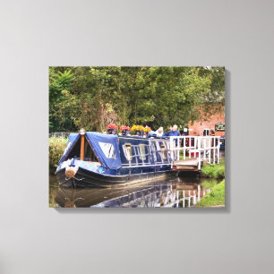 CANAL BOATS CANVAS AFDRUK