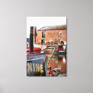 CANAL BOATS CANVAS AFDRUK