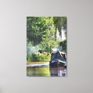 CANAL BOATS CANVAS AFDRUK