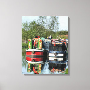CANAL BOATS CANVAS AFDRUK