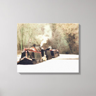 CANAL BOATS CANVAS AFDRUK