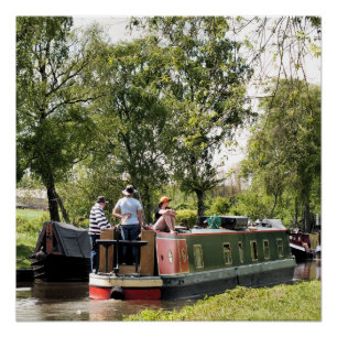 CANAL BOATS PERFECT POSTER