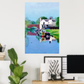 CANAL BOATS POSTER (Thuiskantoor)