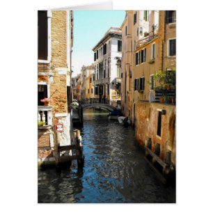 Canal calme à Venise, carte Italie