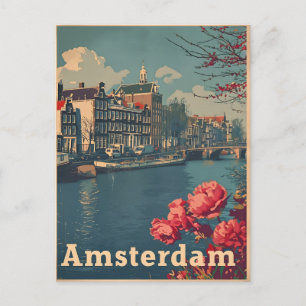 Canal Charme : Carte postale Vintage Amsterdam