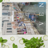 Canal de Venise et vue pont serviette de thé (Plié)